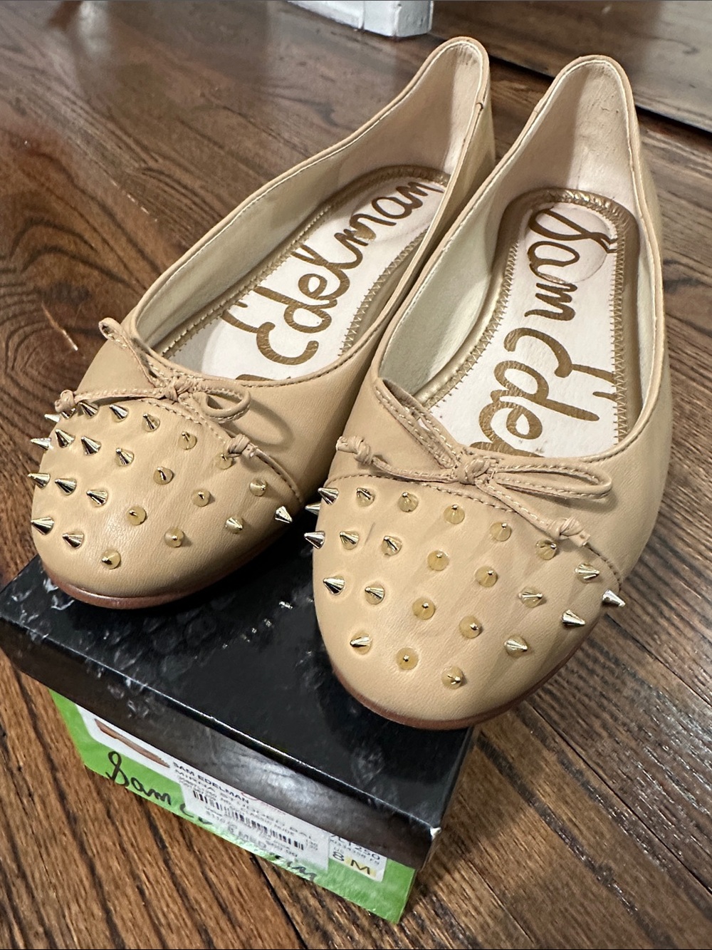 Sam Edelman Studded Flats, Size 8, Color Nude